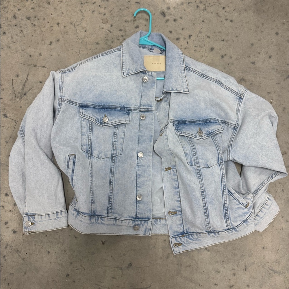 & Denim stone washed jean jacket